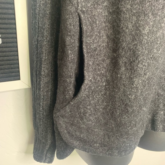 Rip Curl Gray Cozy Fleece Roll Neck Drawstring Pullover Sweater Size XS - Picture 9 of 10